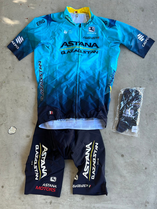 FR-C Aero Jersey, NX-G Bib Shorts & Race Socks Bundle | Giordana | Astana Qazaqstan | Pro-Issued Cycling Kit