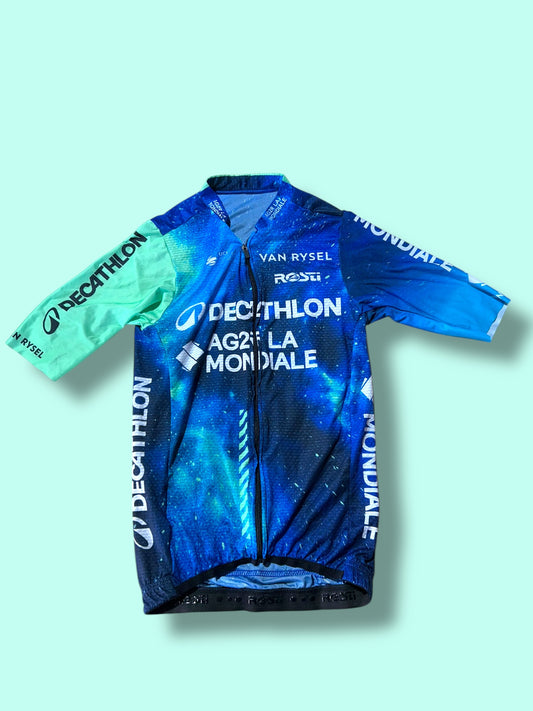 Summer Aero Jersey FELIX GALL Short Sleeve Summer Racing Maillot   | Decathlon AG2R La Mondiale  | Rosti | Pro Cycling Kit