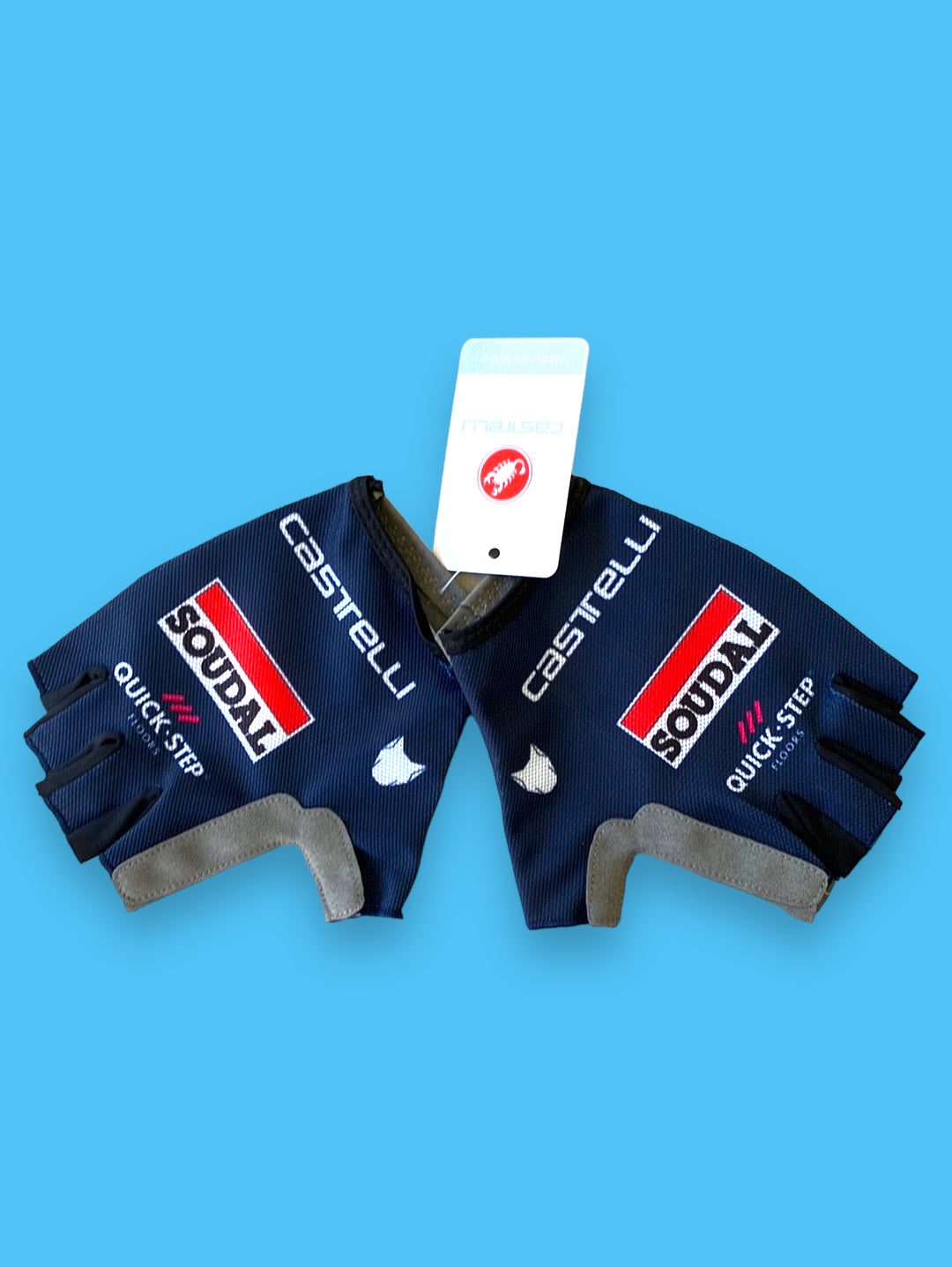 Gloves Mitts team Issued Superleggera| Castelli| Blue | Quick-Step Alpha Vinyl / Soudal  | Pro Cycling Kit