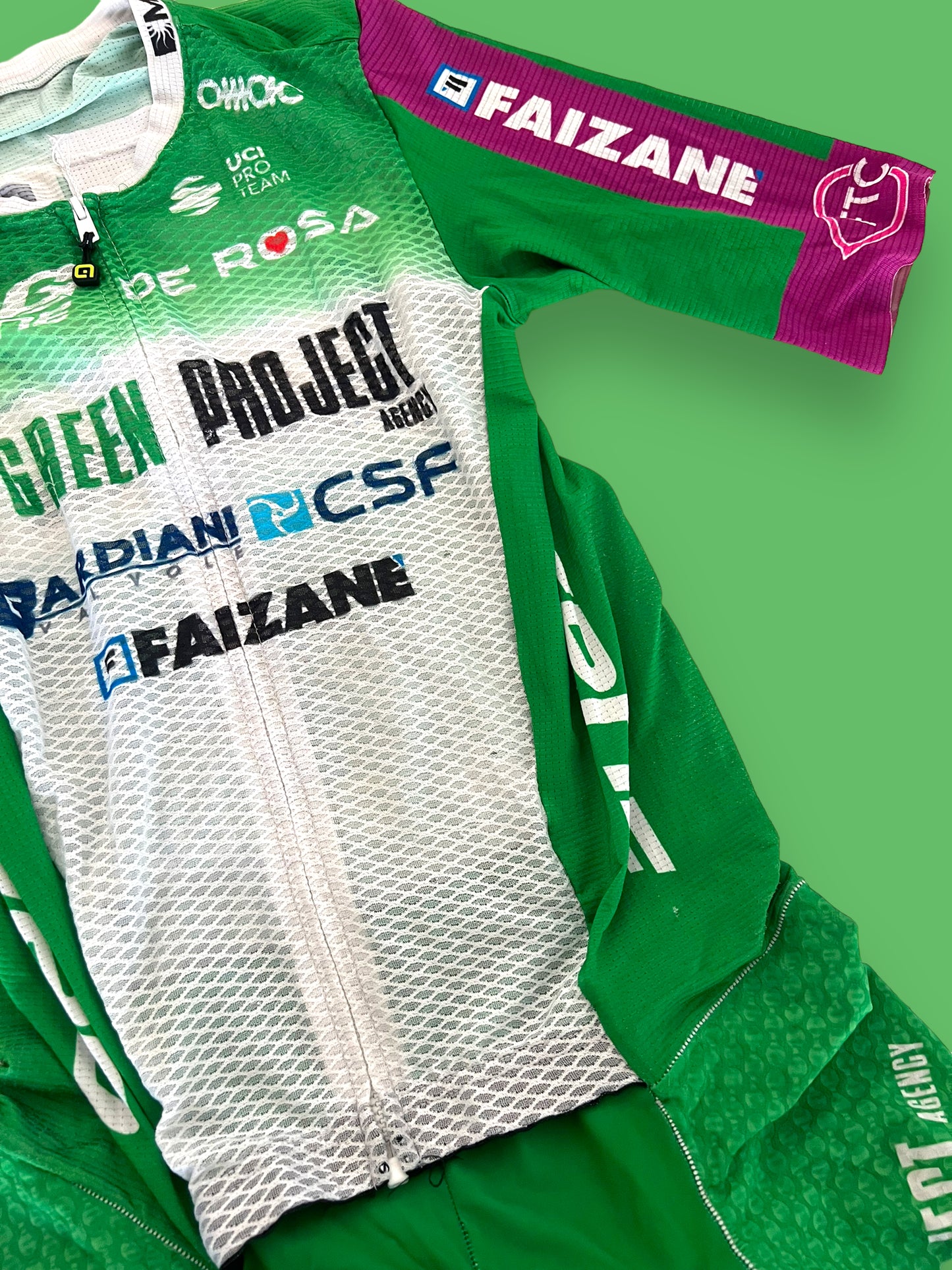 Summer Road Suit + Gloves  | Ale | Bardiani Green Project Pro Team | Pro Cycling Kit