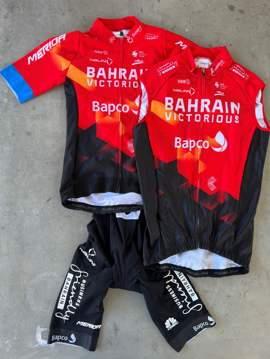 Bahrain | Nalini Bundle - Thermal Short Sleeve Jersey, Bibs, Thermal Gilet | M | Rider-Issued Pro Team Kit