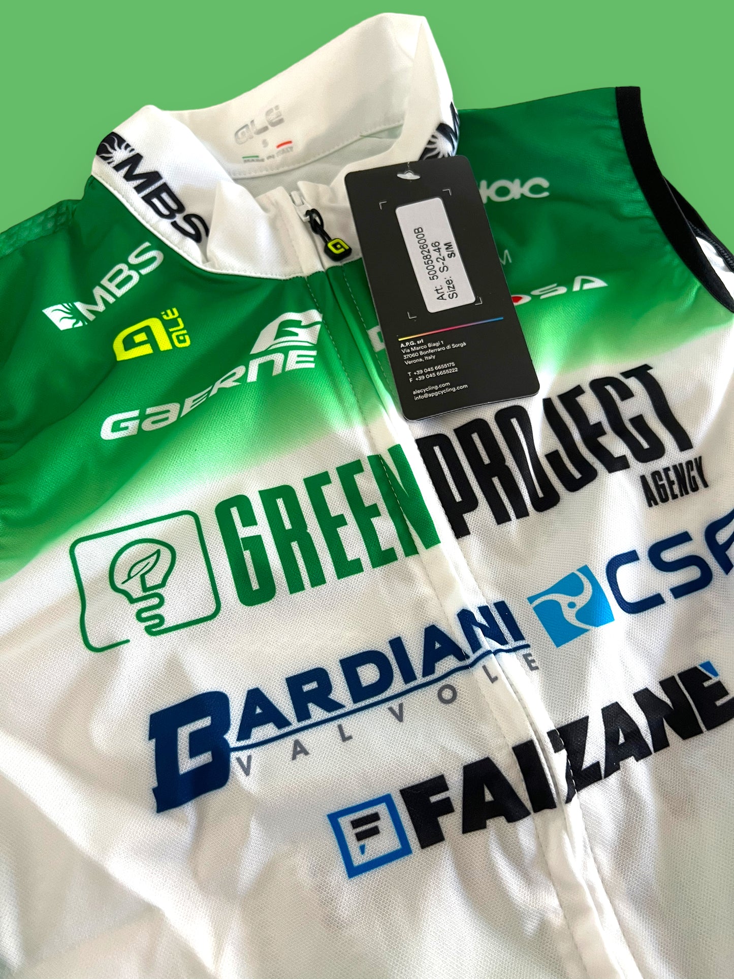 Wind Vest / Gilet | Ale | Bardiani Green Project Pro Team | Pro Cycling Kit