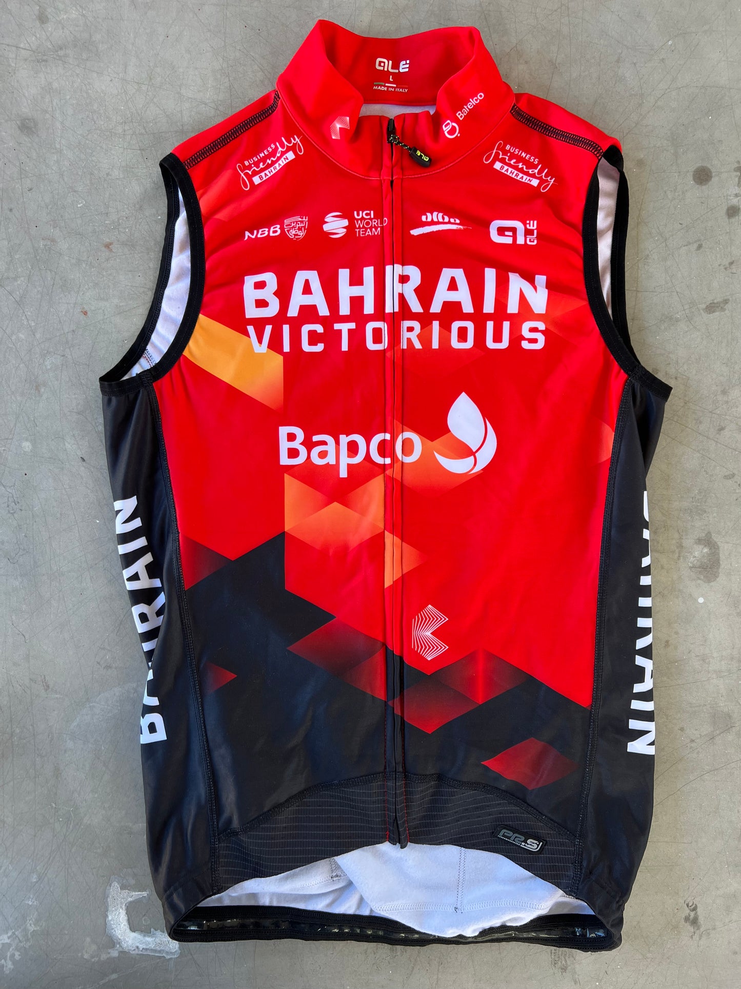 Bahrain | Ale Thermal Gilet / Vest | S | Rider-Issued Pro Team Kit