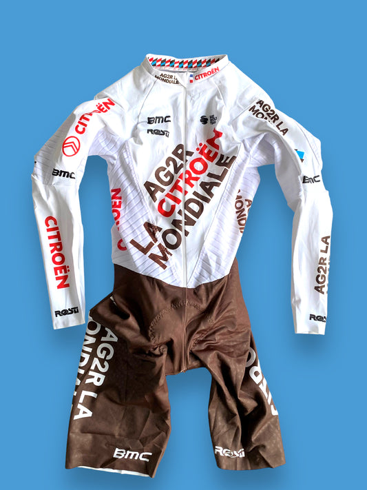 TT Suit Long Sleeve Aero Suit | NoPinz | AG2R Citroen | Pro Cycling Kit