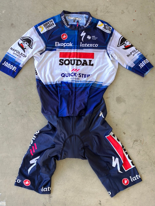 Race suit, aerosuit | Castelli | Blue | Quick-Step Alpha Vinyl / Soudal  | Pro Cycling Kit