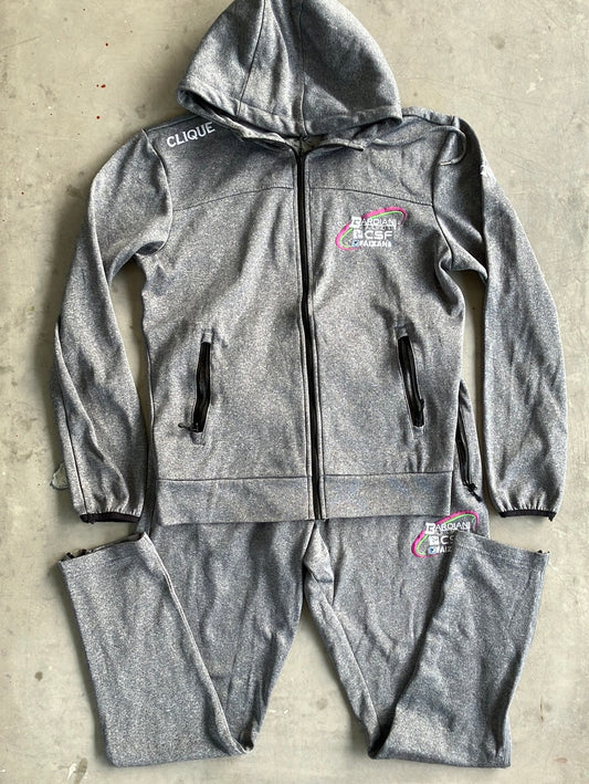 Bardiani | Clique Tracksuit Set - Zipped Hoodie and Pants | Grey | S | Pro-Issued Casual Kit