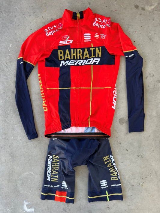 Bahrain | Sportful Bundle - Long Sleeve Jersey and Bibs | M | Rider-Issued Pro Team Kit