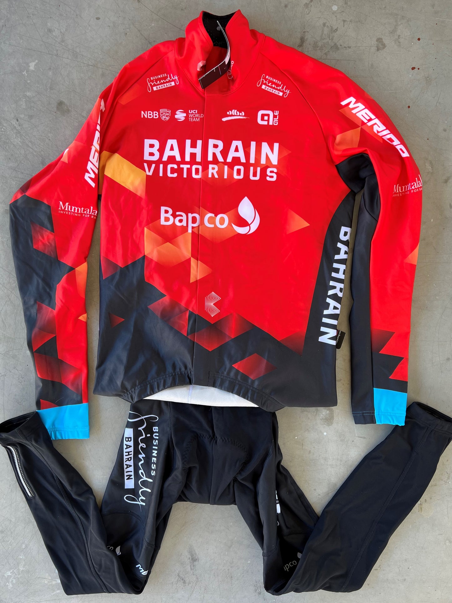 Bahrain | Ale Bundle - Jacket and Bibs | S/M | Rider-Issued Pro Team Kit