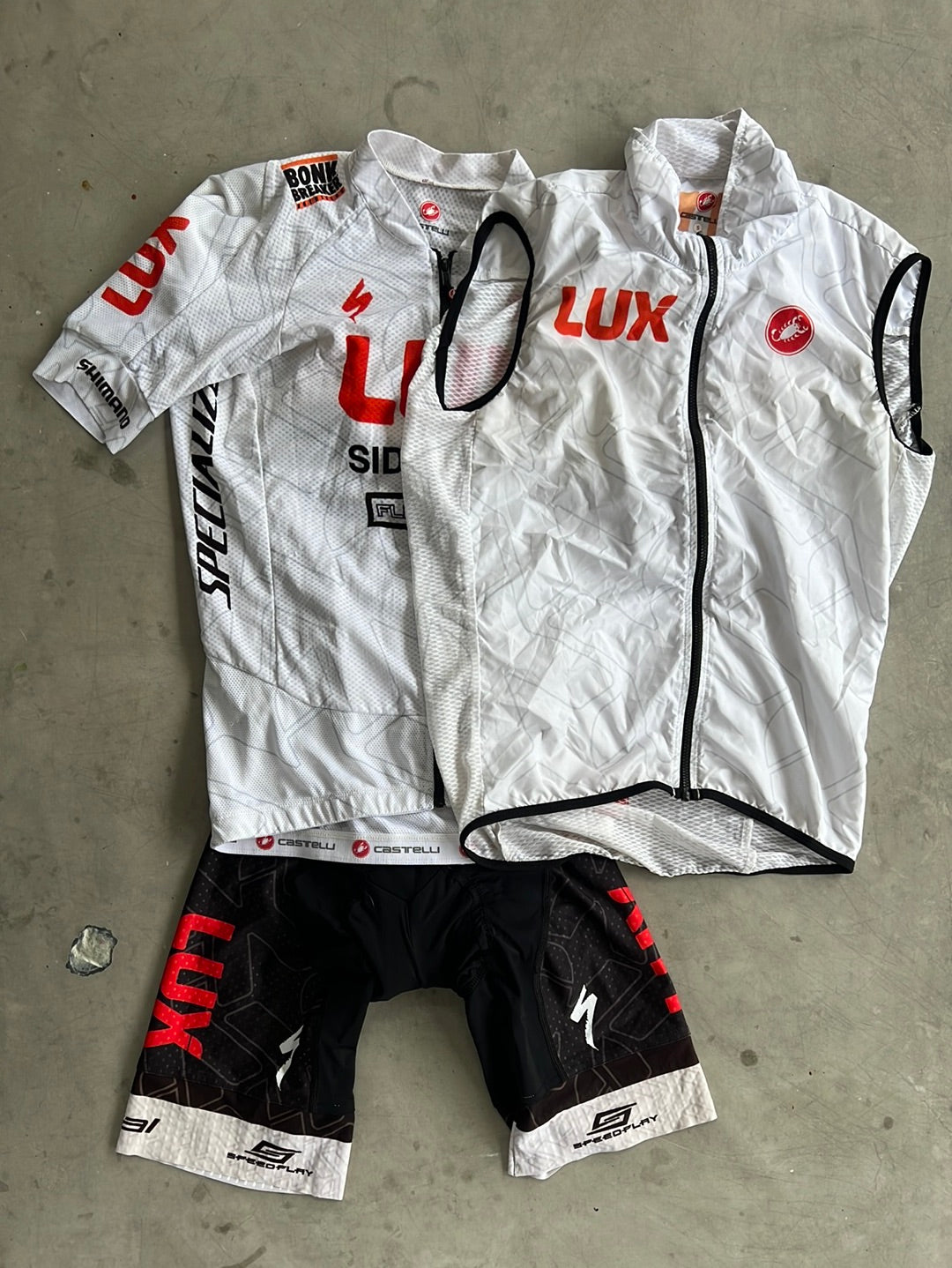 Cycling Kit Bundle - Jersey, Wind Vest & Bibs | Castelli | Lux Specialized | Pro-Issued Pro Team Kit