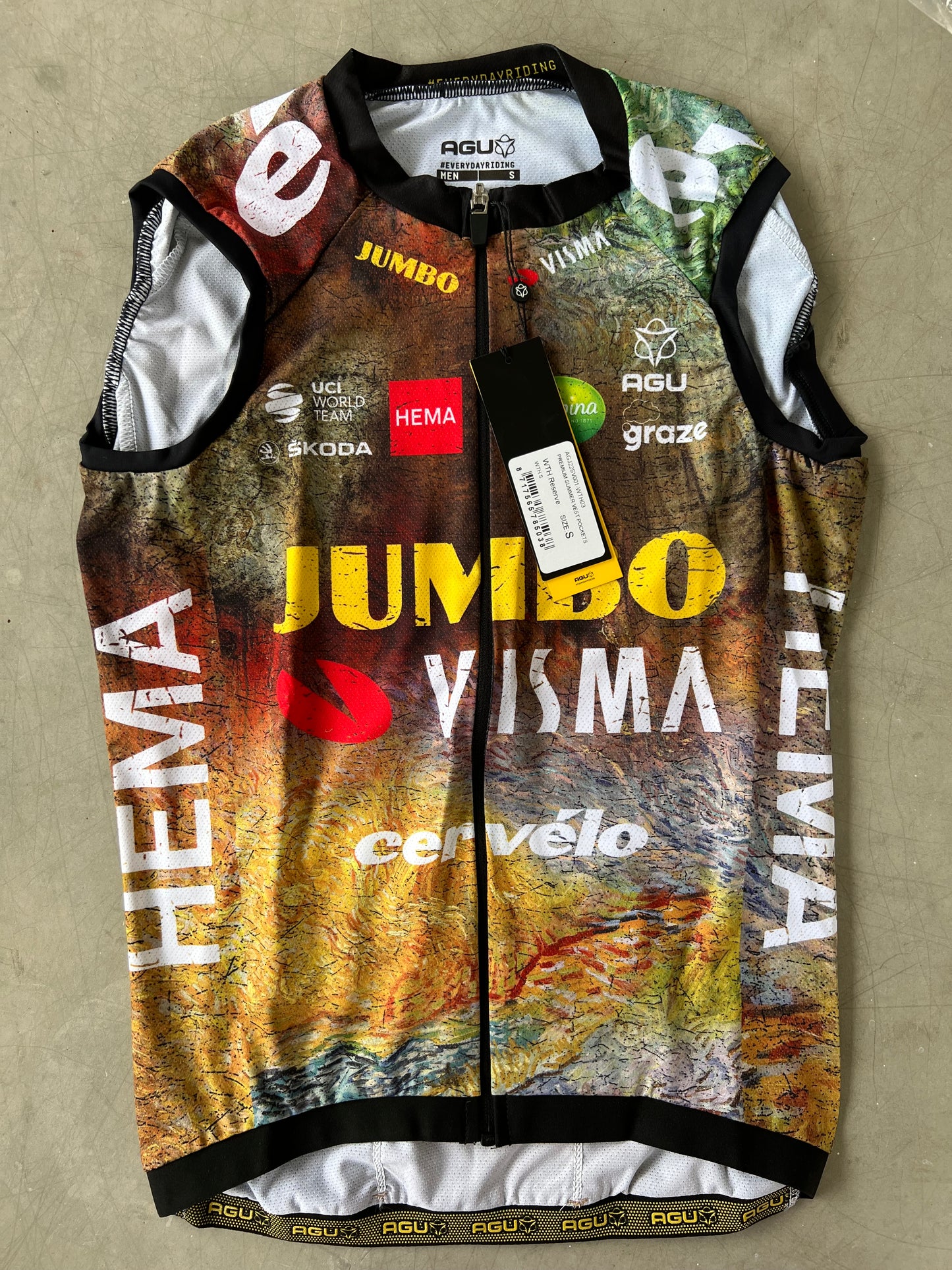 Jumbo Visma | Agu Wind Vest / Gilet - Tour De France Edition | S | Rider-Issued Pro Team Kit