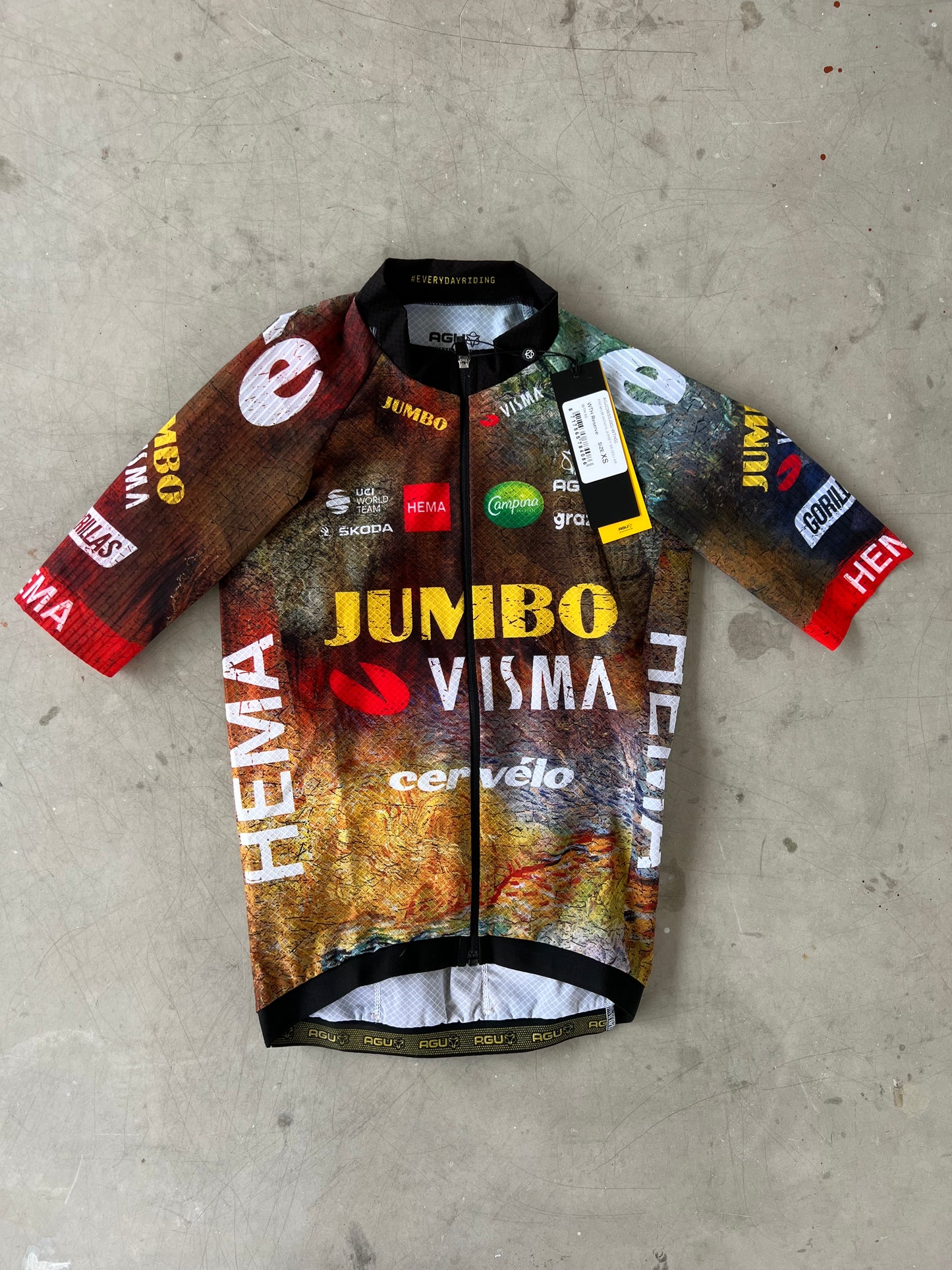 Jumbo Visma | Agu Short Sleeve Premium Jersey - Tour De France Edition | XS | Rider-Issued Pro Team Kit