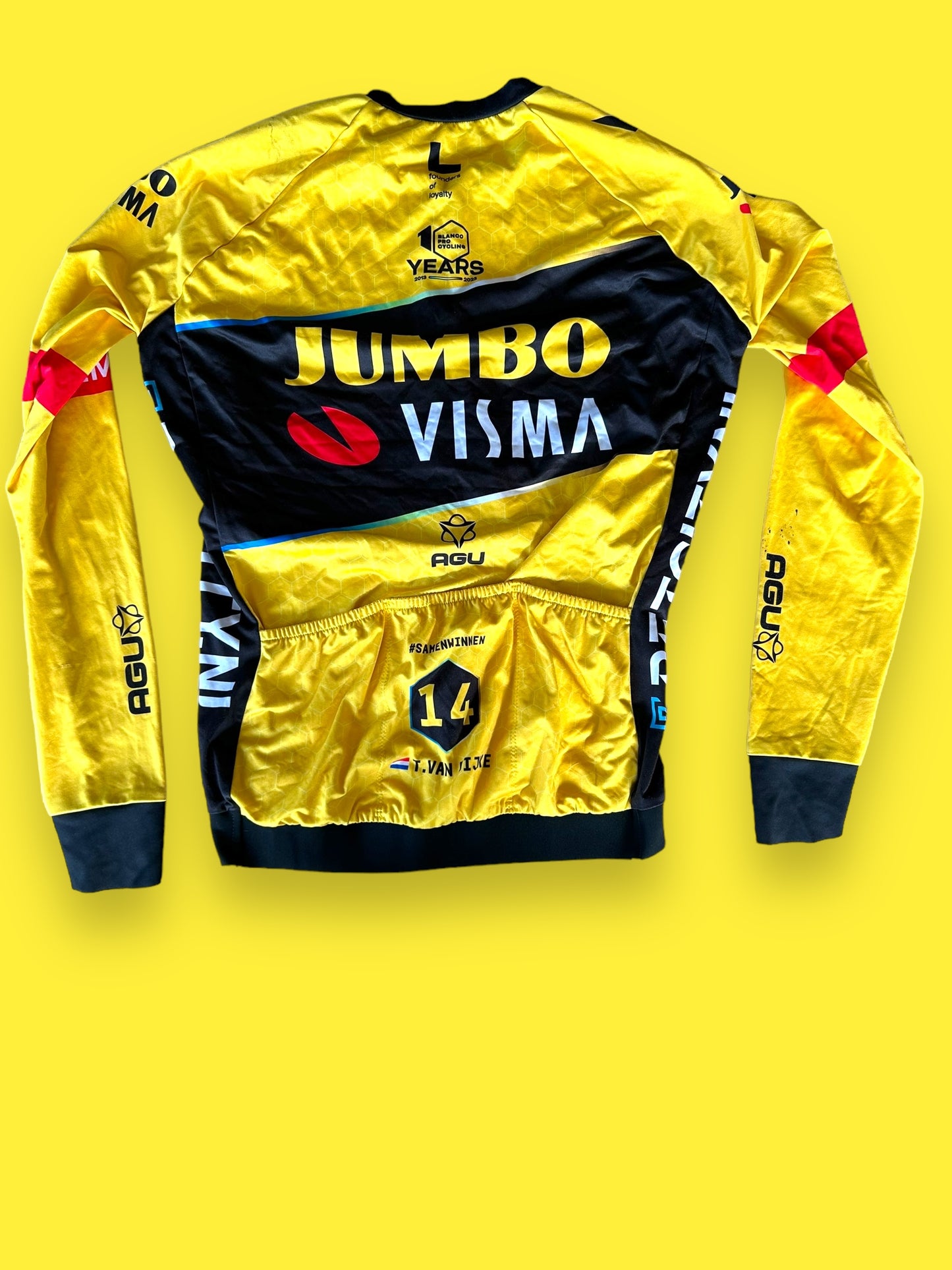 Winter Lightweight Long Sleeve Jersey | Agu |  Jumbo Visma | Pro Cycling Kit