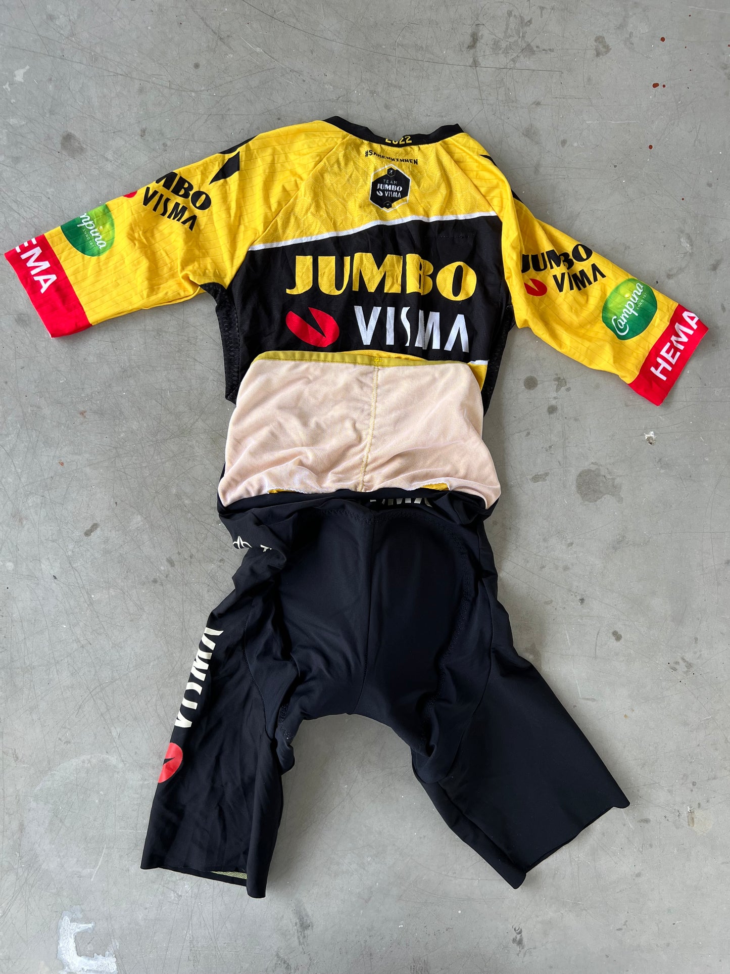 Jumbo Visma | Agu Short Sleeve Summer Aero Suit | XS | Rider-Issued Pro Team Kit