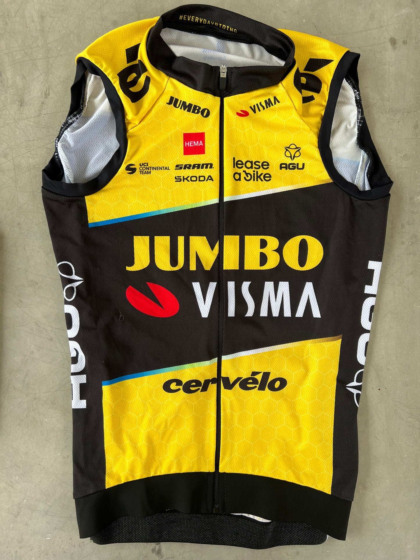 Jumbo Visma | Agu Winter Bundle - Long Sleeve Jersey, Padded Tights, Vest & Gloves | XS | Rider-Issued Pro Team Kit