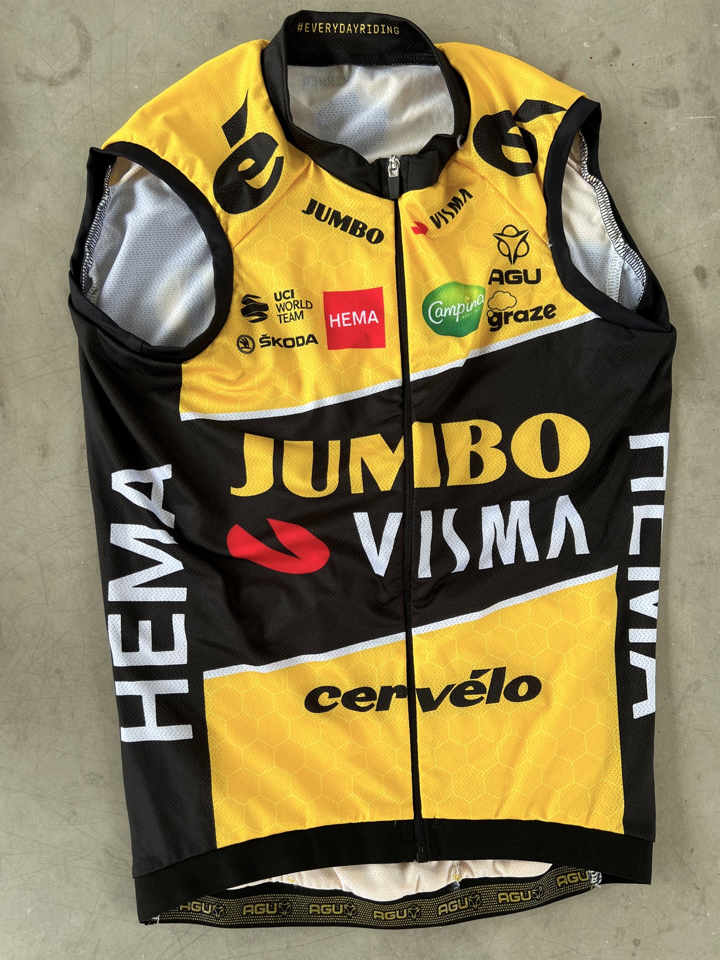 Jumbo Visma | Agu Bundle - Long Sleeve Jersey, Bib Shorts, Vest & Gloves | XS | Rider-Issued Pro Team Kit