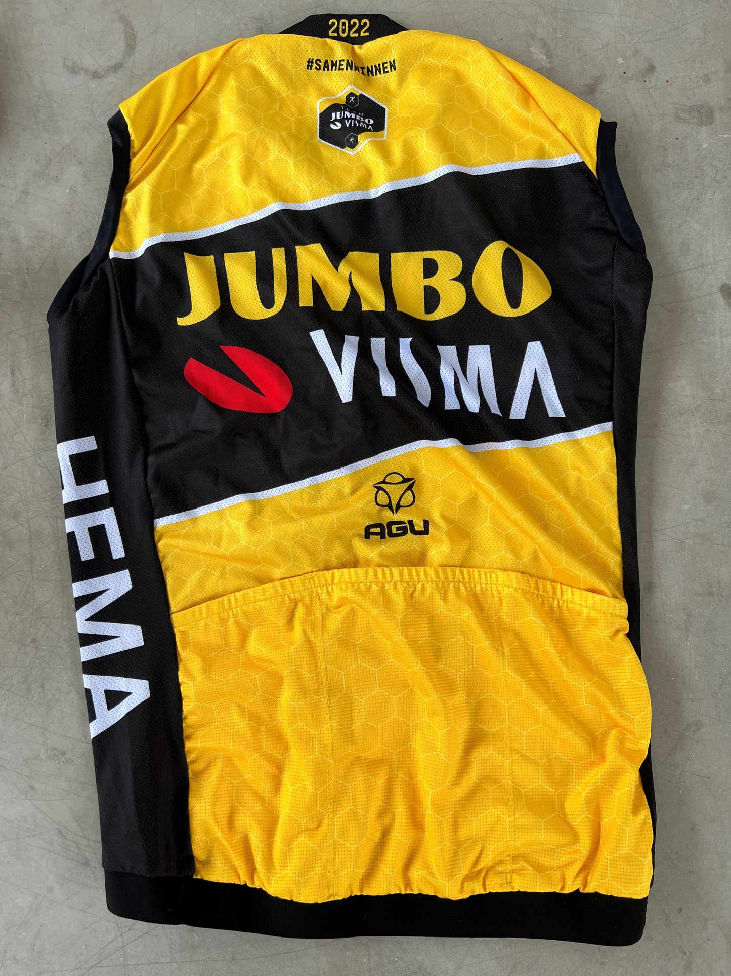 Jumbo Visma | Agu Bundle - Long Sleeve Jersey, Bib Shorts, Vest & Gloves | XS | Rider-Issued Pro Team Kit