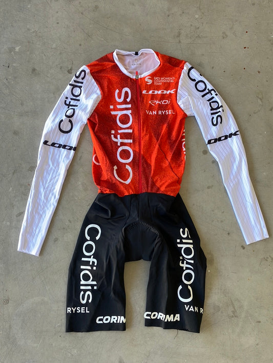 TT Suit / Aero Suit Long Sleeve Womens | Van Rysel | Cofidis Womens | Pro Cycling Kit