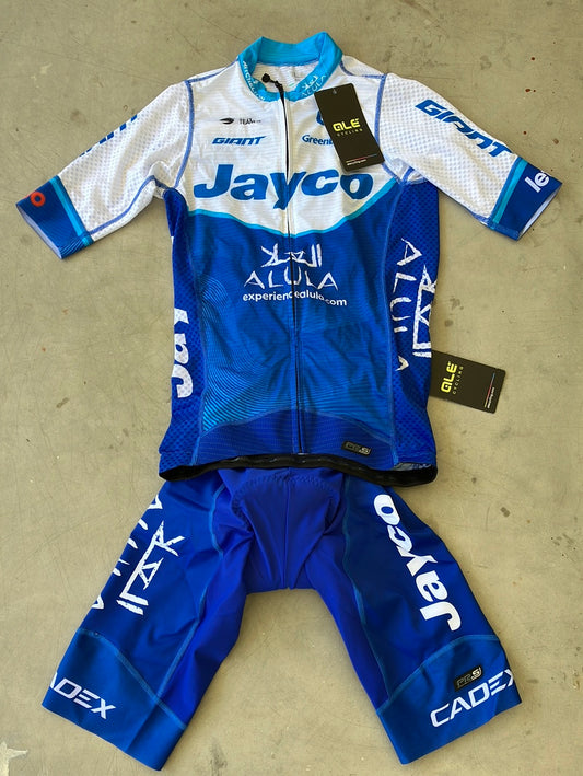 Short Sleeve Summer Jersey & Bib Shorts Bundle | Ale | Jayco Alula Men's | Pro-Issued Cycling Kit