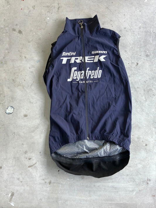 Trek Segafredo | Santini Rain Gilet / Vest | Black | S | Pro-Issued Team Kit