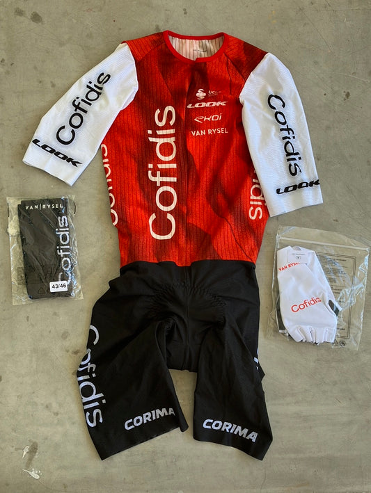 Cofidis | Van Rysel Bundle - Race Suit, Gloves & Socks | Pro-Issued Pro Team Kit