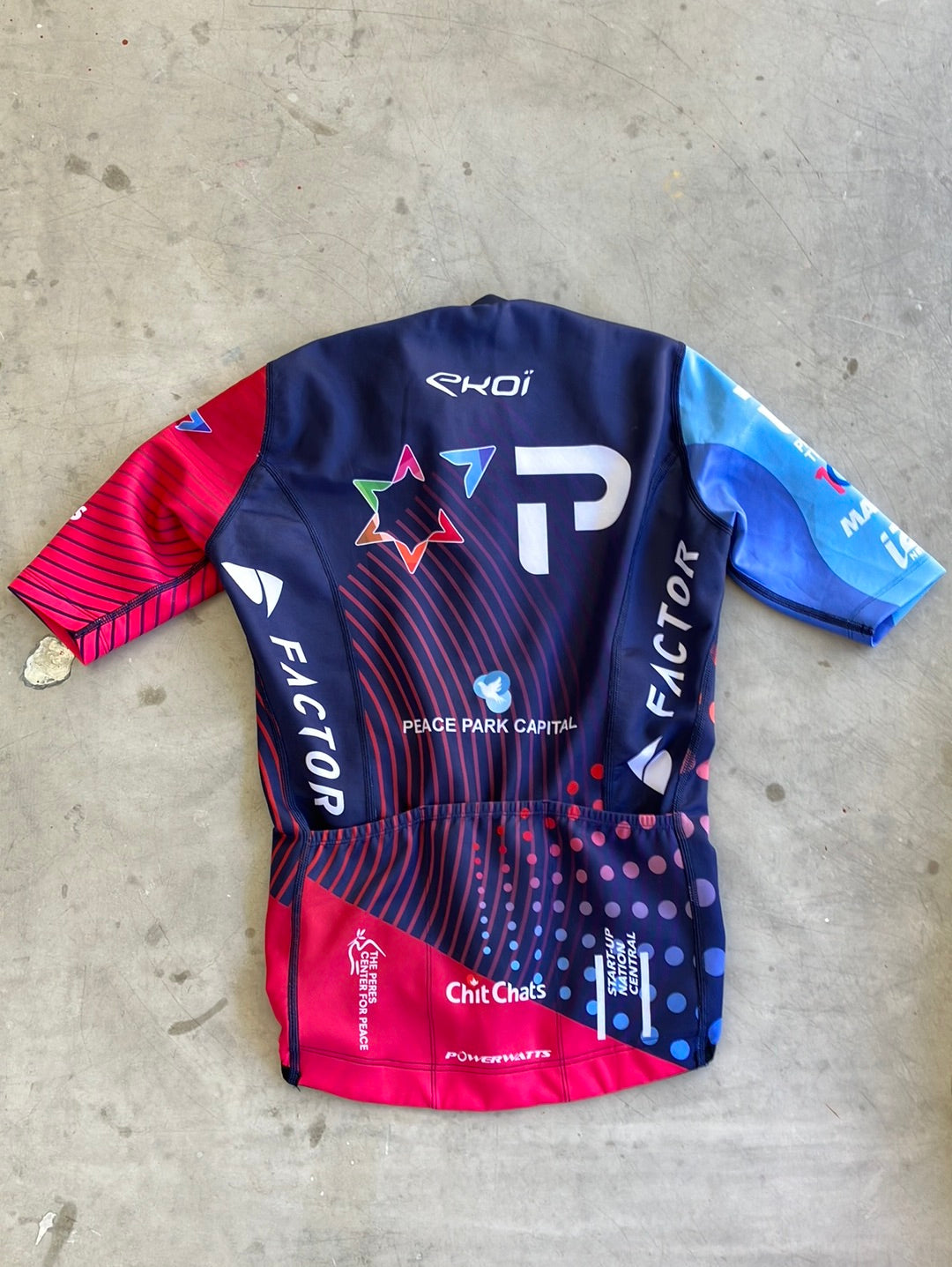 Short Sleeve Midweight Thermal Jersey Cycling | Ekoi | Blue | Israel Premier Tech IPT | Pro Cycling Kit