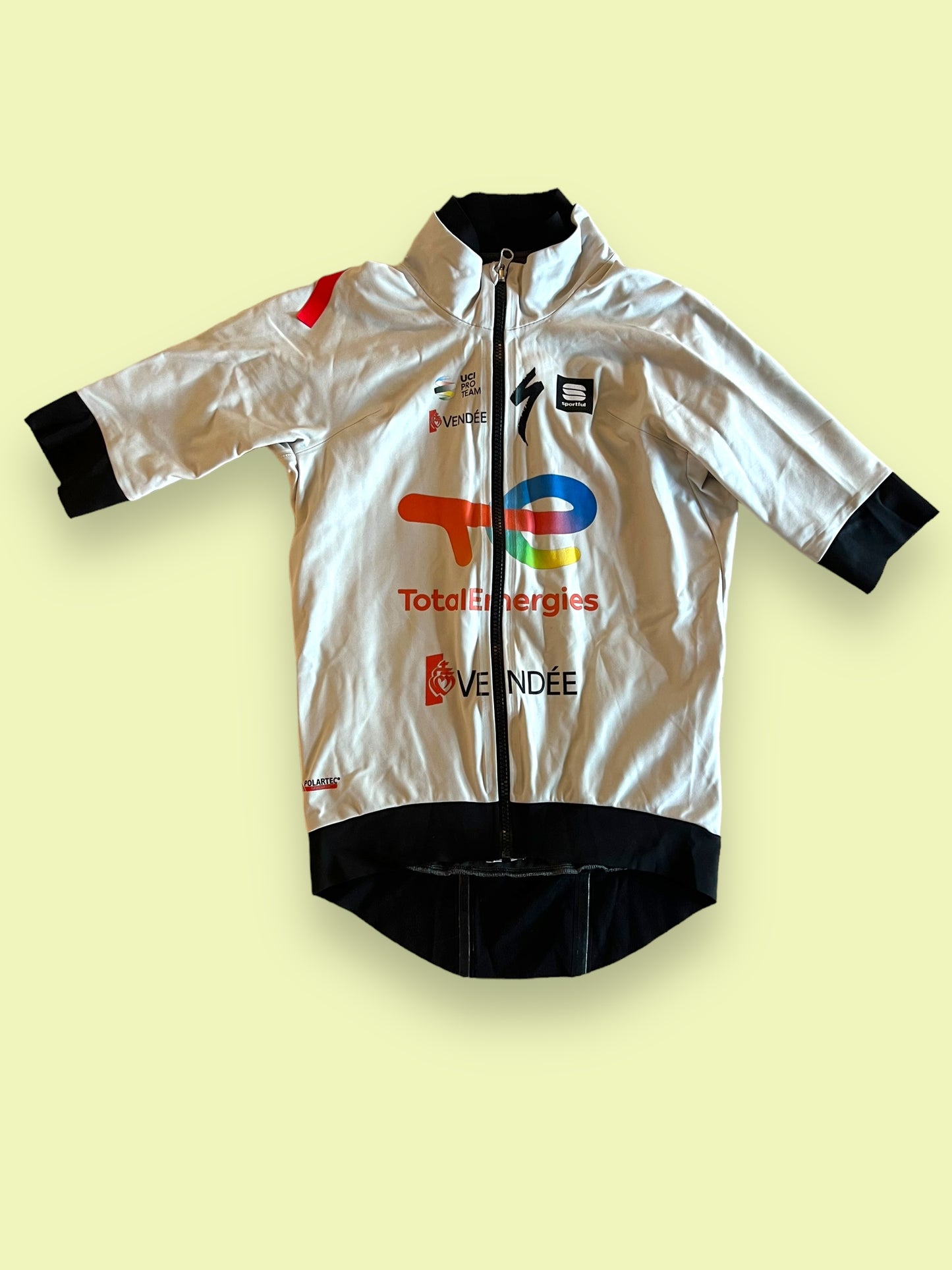 Light Winter Jacket Short Sleeve Polartec Waterproof | Sportful | Total Energies | Pro Cycling Kit