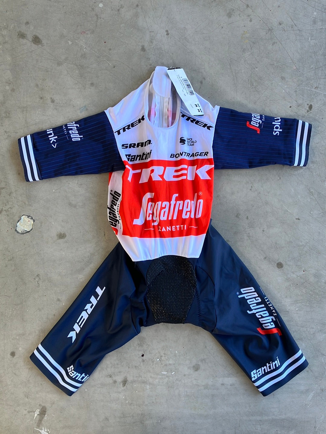 Trek Segafredo | Santini Short Sleeve TT Suit | Navy | XS | Pro-Issued Team Kit