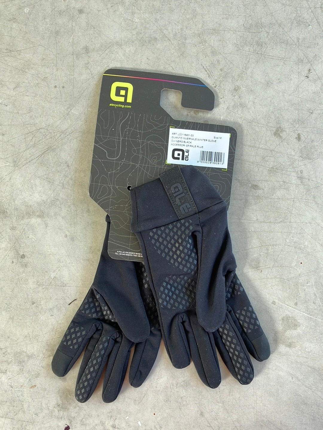 Bardiani | Ale - Light Winter Gloves | Black | M | Pro-Issued Team Kit