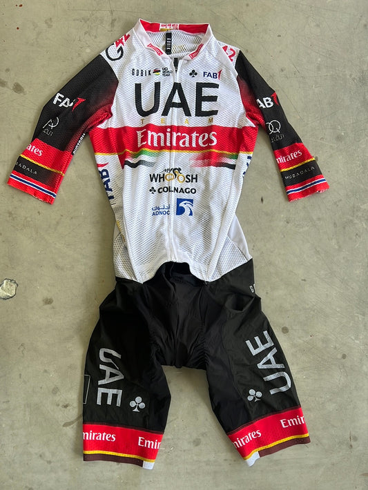 Summer Road Suit with Norwegian Champion Bands | Champion System | UAE Emirates | Pro-Issued Cycling Kit