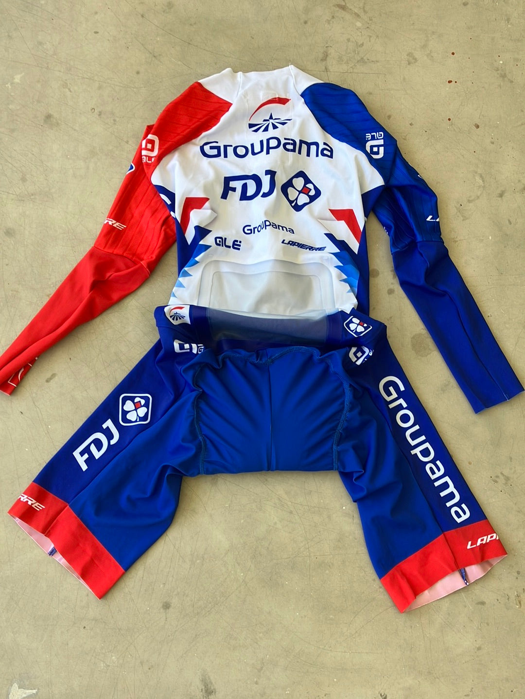 Long Sleeve TT Suit Skinsuit Aerosuit Time Trial | Ale | Groupama Française des Jeux | Pro Cycling Kit