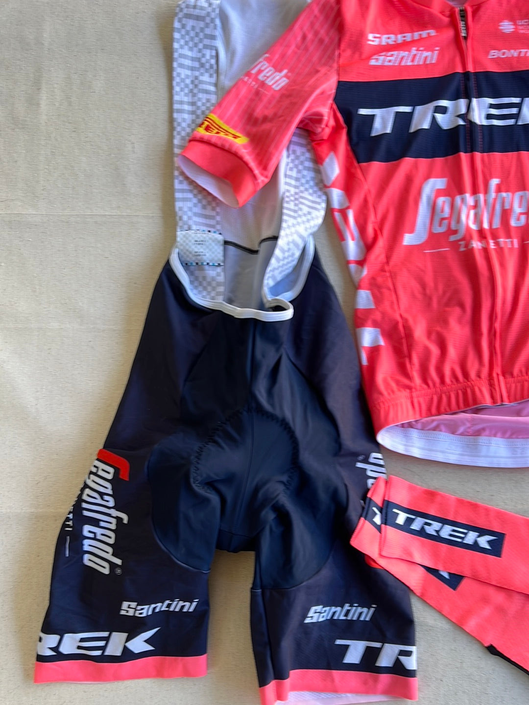 Women's Cycling Kit Bundle - Aero Jersey, Bib Shorts & Socks | Santini | Trek Segafredo Women's Team | Pro Cycling Kit