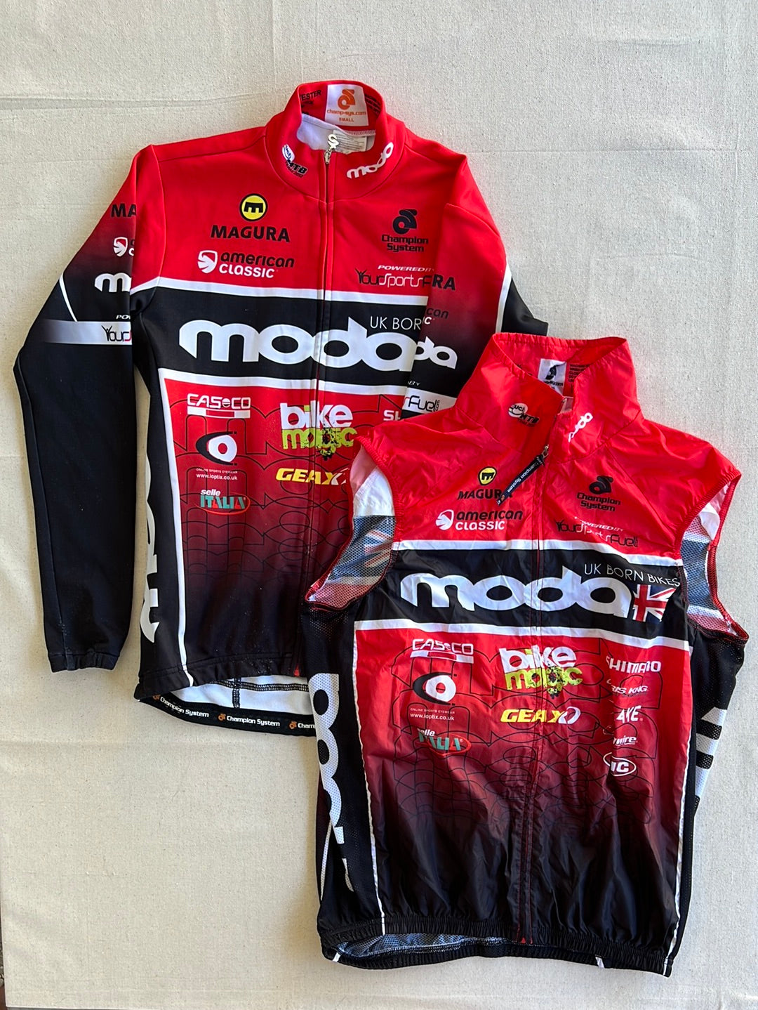 Cycling Kit Bundle - Long Sleeve Thermal Jersey & Wind Vest / Gilet | Moda Pro Team | Pro Cycling Kit