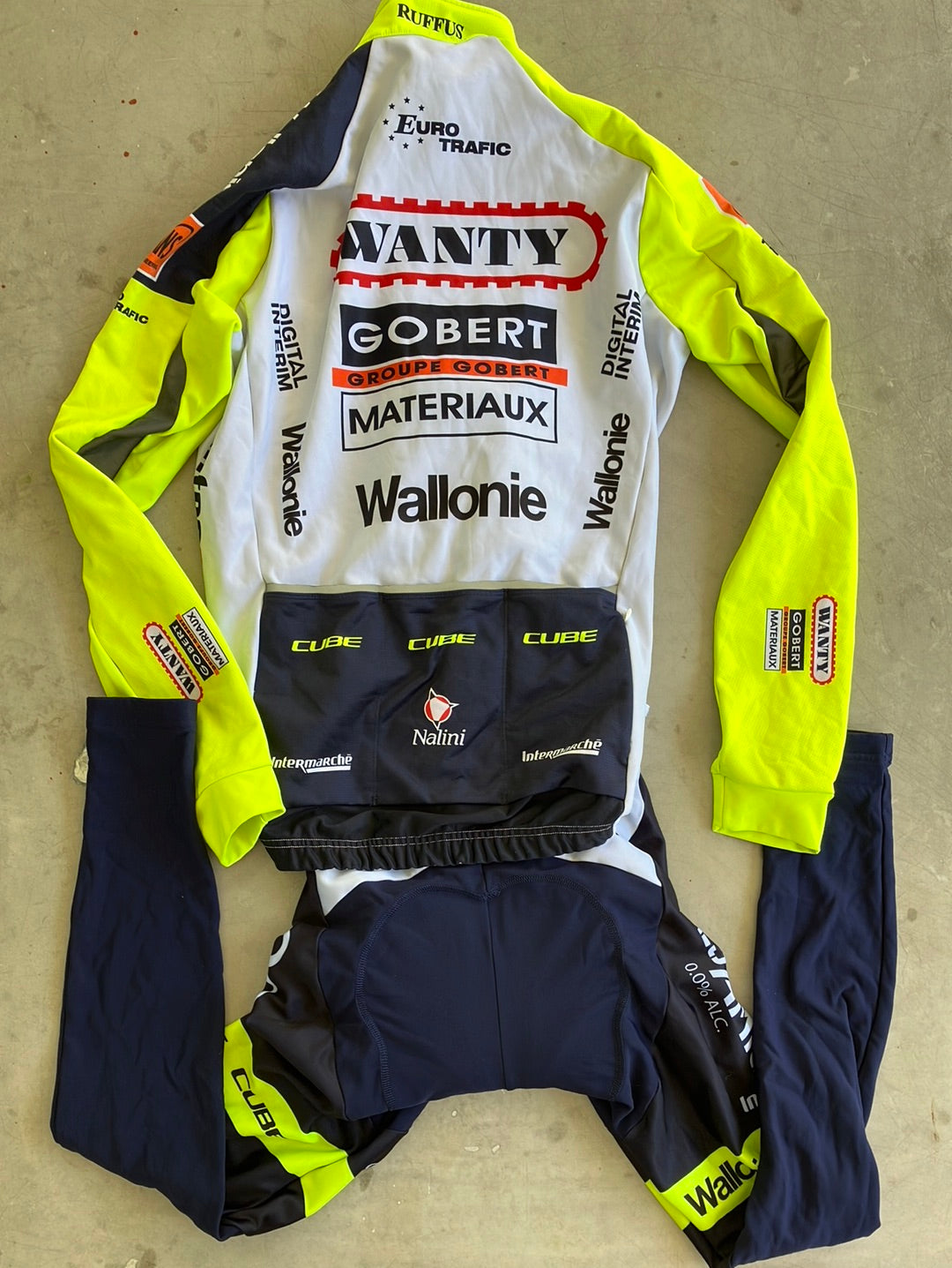 Intermarche | Nalini Winter Bundle - Deep Winter Jacket & Padded Tights | M | Pro-Issued Team Kit