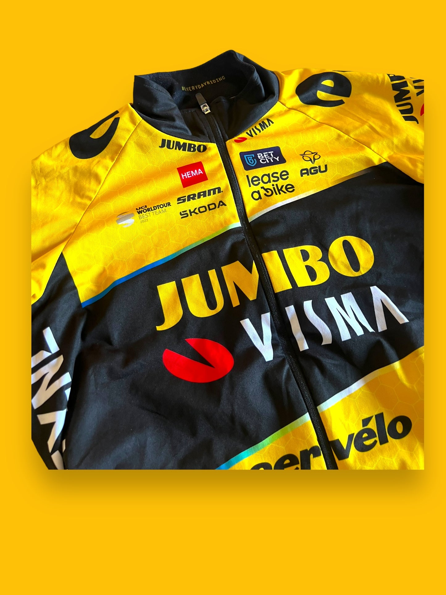 Thermal Winter Jacket with Inner Fleece Layer 'Polartec' | Agu | Jumbo Visma | Pro Cycling Kit