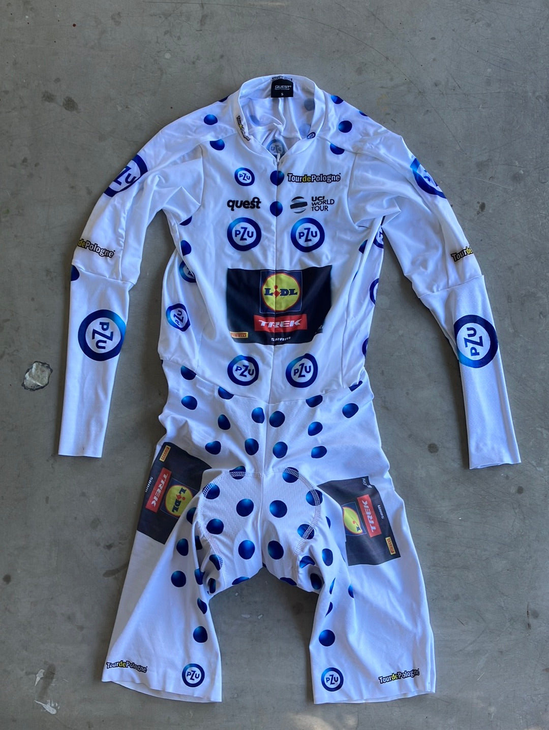 Long Sleeve TT Suit - Tour de Pologne Polka Dot Special Edition | Santini | Lidl Trek | Pro Cycling Kit