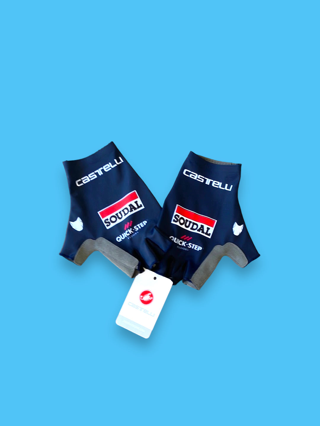 Gloves Mitts team Issued Competizione | Castelli| Blue | Quick-Step Alpha Vinyl / Soudal  | Pro Cycling Kit