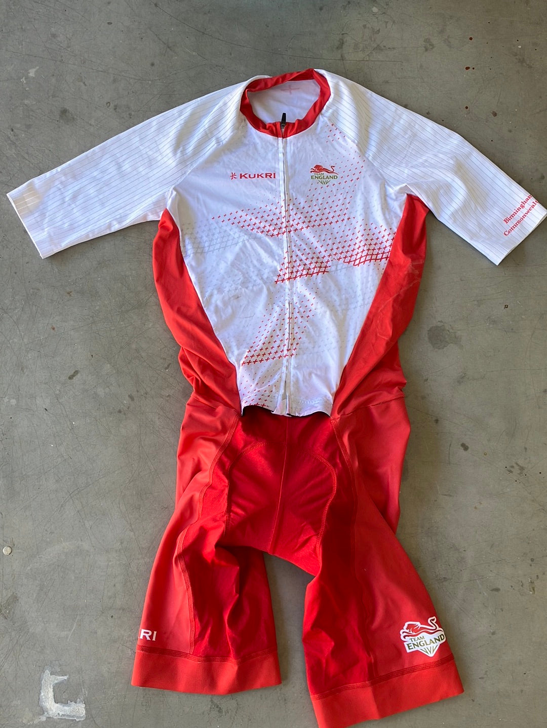 Short Sleeve Aero Roadsuit  Skinsuit | Kukri | National Team England - British Cycling GBR | Pro Cycling Kit