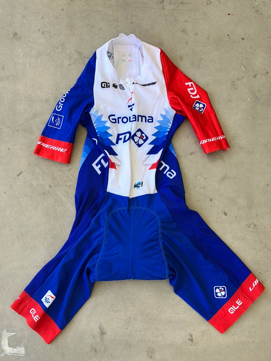 Short Sleeve TT Suit Skinsuit Aerosuit Time Trial | Ale | Groupama Française des Jeux | Pro Cycling Kit