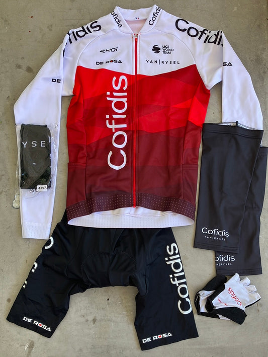 Cofidis | Van Rysel Bundle - Winter Jersey, Bibs, Socks, Gloves & Knee Warmers | Pro-Issued Pro Team Kit