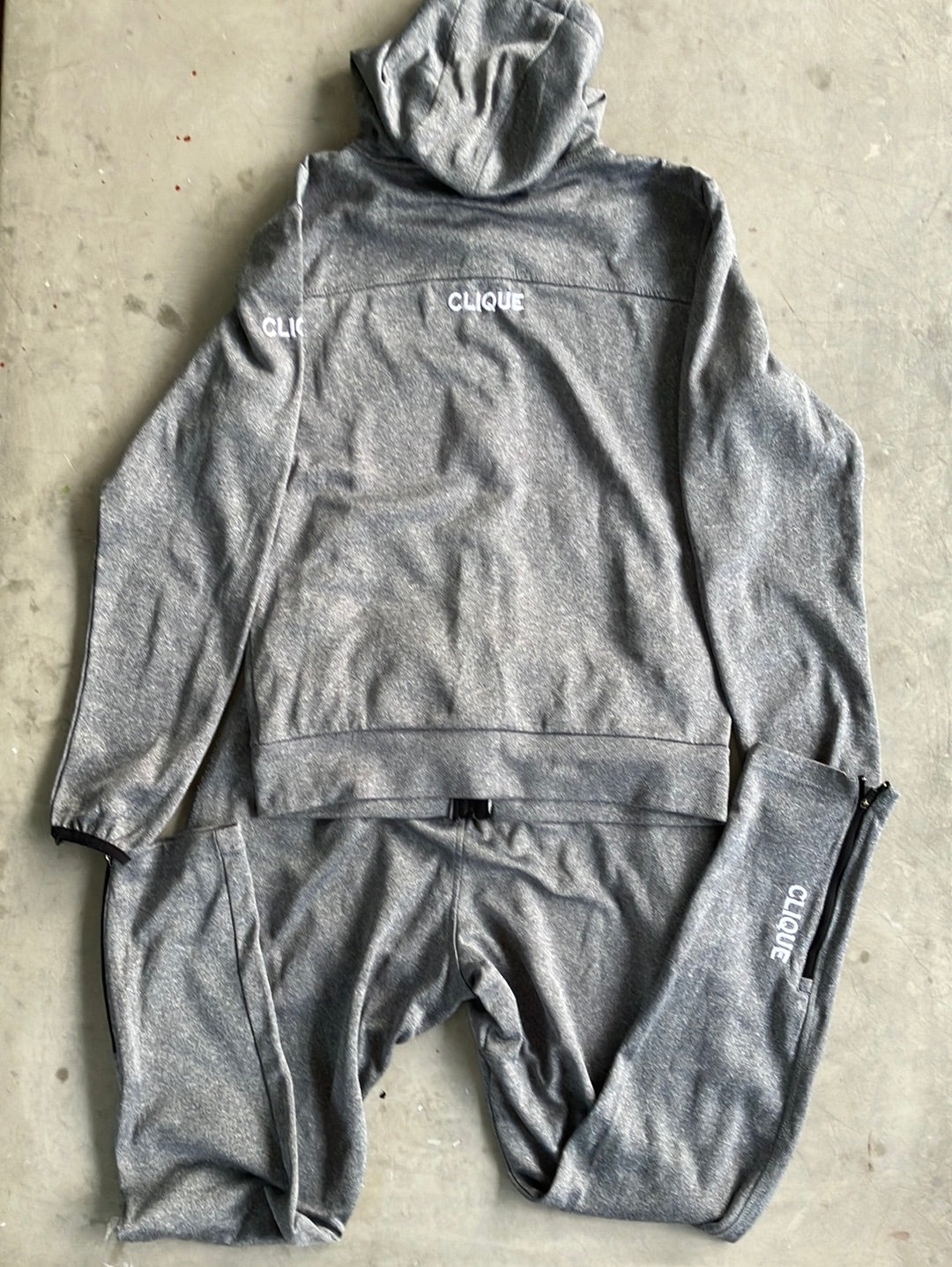 Bardiani | Clique Tracksuit Set - Zipped Hoodie and Pants | Grey | S | Pro-Issued Casual Kit