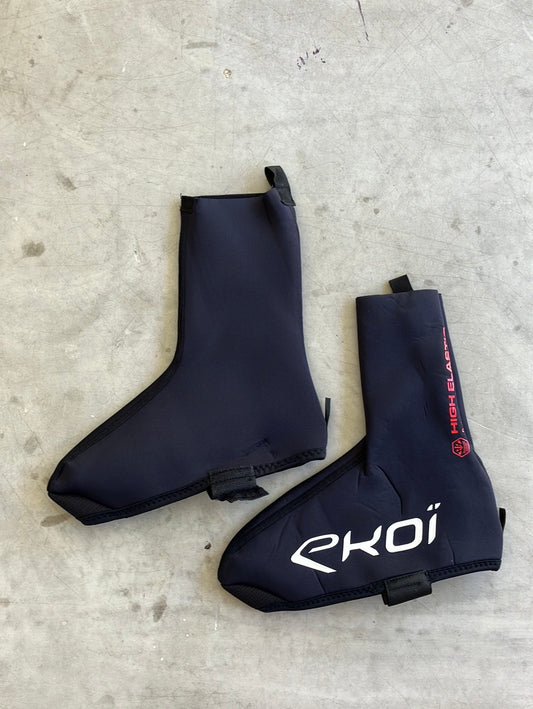 Cycling Neoprene Shoe Covers Waterproof Winter | Ekoi | Blue | Israel Premier Tech IPT | Pro Cycling Kit