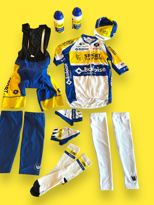 Cycling Kit Bundle - Jersey, Bibs, Arm & Knee Warmers, Gloves, Socks & Cap | Vermarc | Sport Vlaanderen / Baloise | Pro Cycling Kit