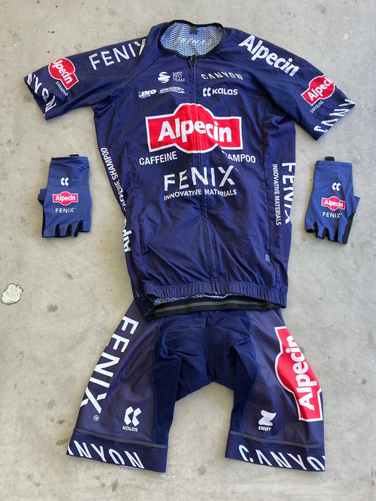 Short Sleeve Summer Jersey, Bib Shorts & Gloves /Mitts Bundle | Kalas | Alpecin Fenix | Pro Cycling Kit