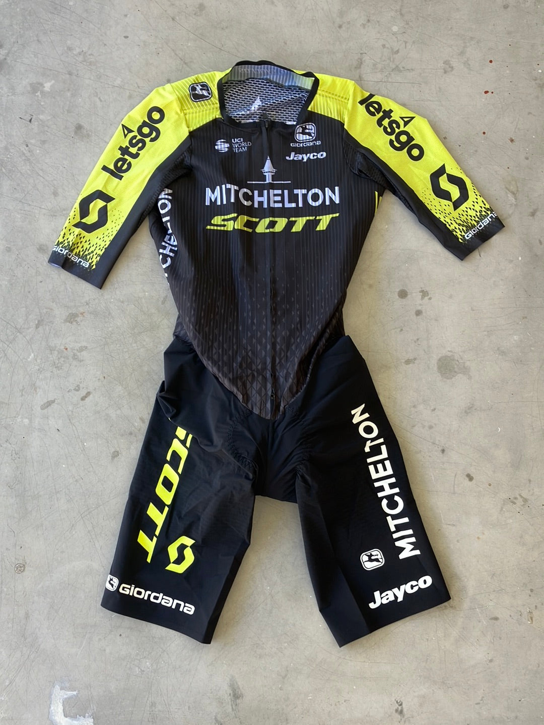 Road Suit NXG Short Sleeve Aerosuit / Skinsuit with Pockets   | Giordana | Mitchelton Scott | Pro Cycling Kit