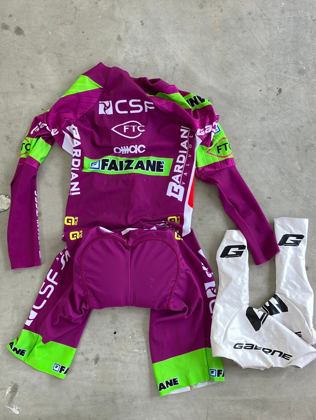 TT Suit with Aero Shoe Covers | Ale | Bardiani | Pro-Issued Cycling Kit