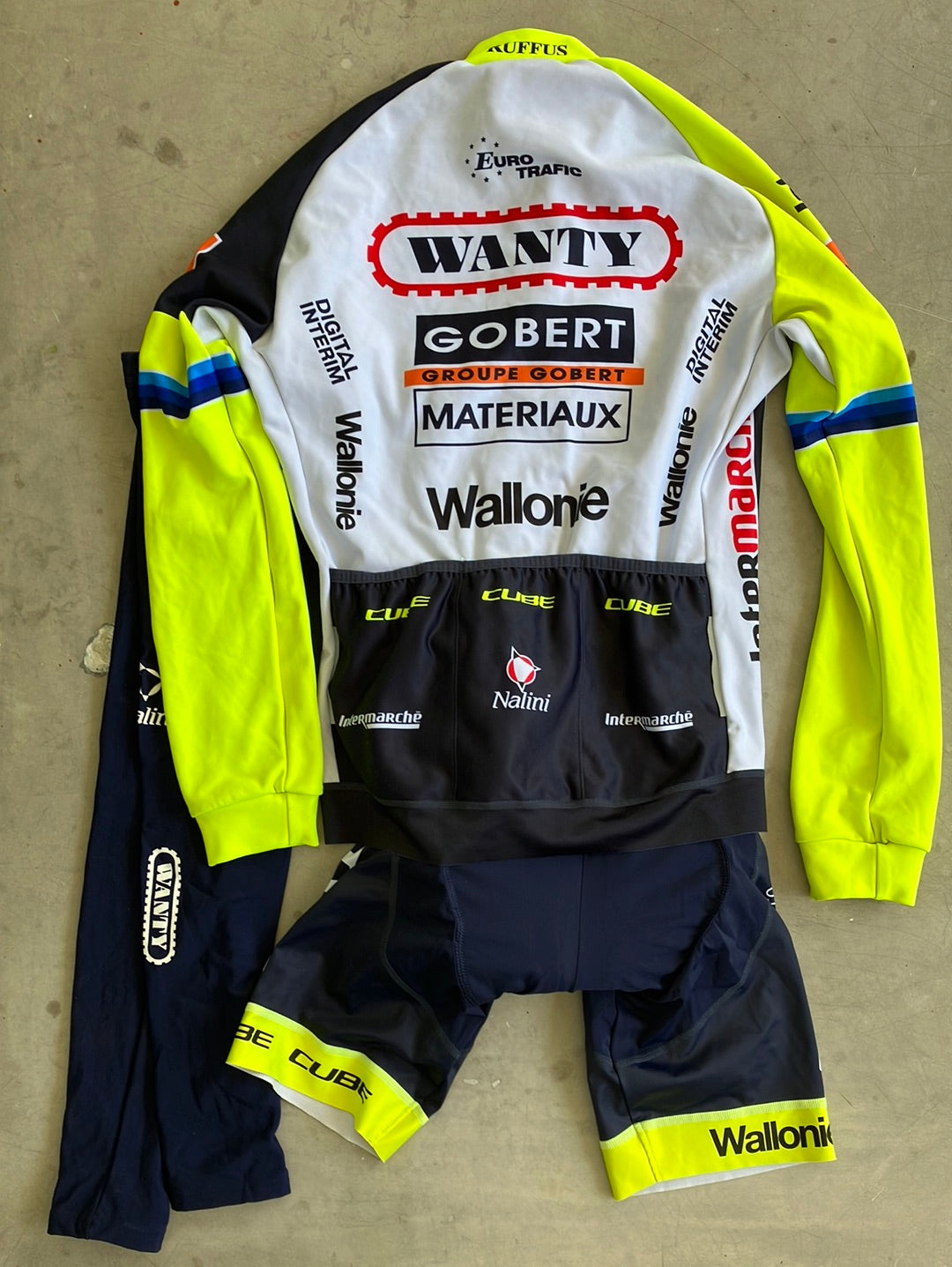 Intermarche | Nalini Bundle - Long Sleeve Thermal Jersey, Bibs & Leg Warmers | M | Pro-Issued Team Kit