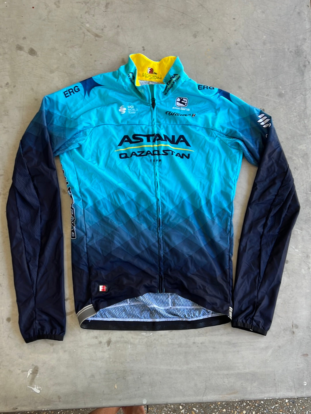 'FRC-Pro' Wind / Rain Jacket Long Sleeve | Giordana | Astana Qazaqstan | Pro-Issued Cycling Kit