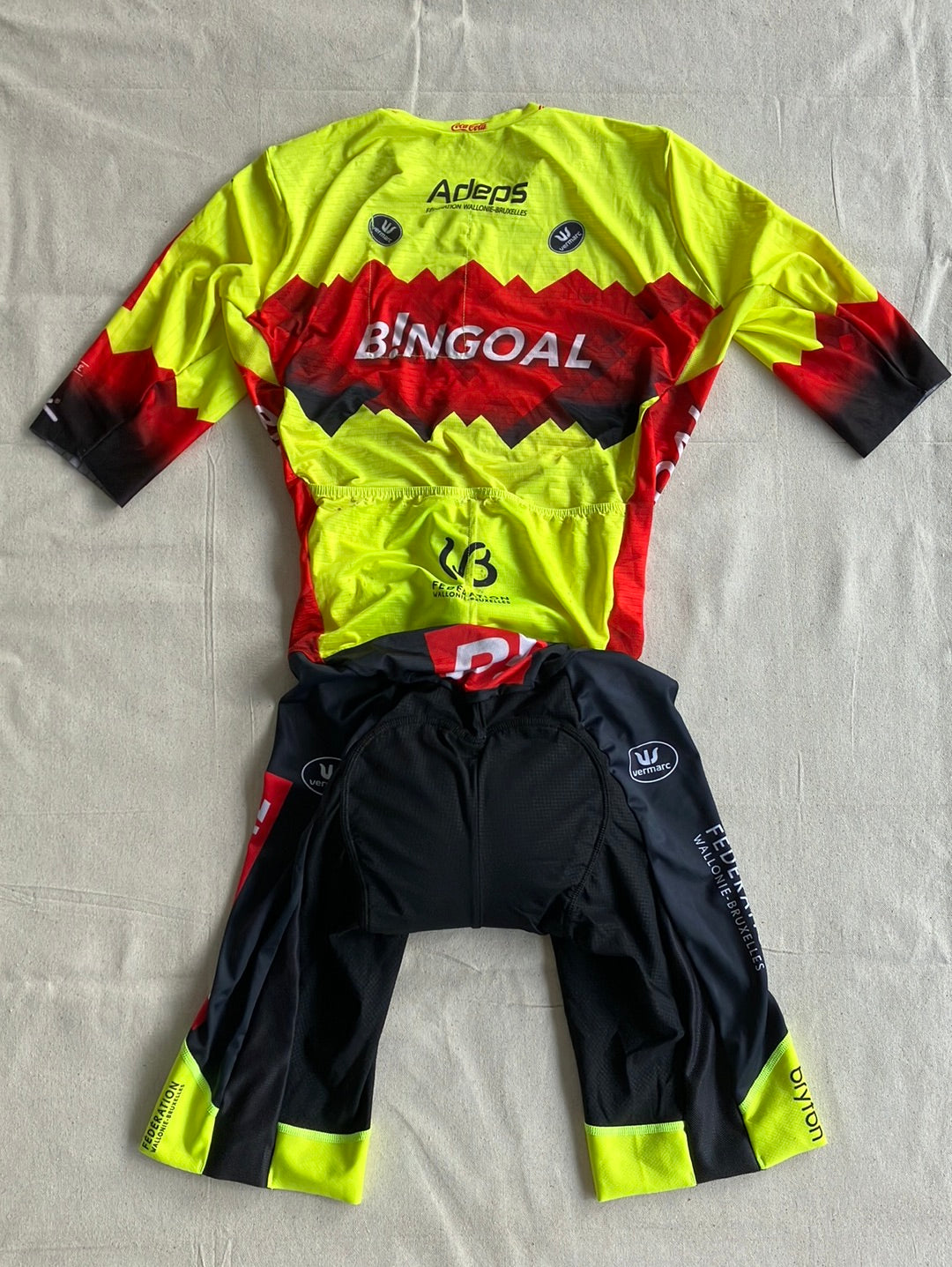 Short Sleeve Road Suit | Vermarc | Bingoal WB Pro Team | Pro Cycling Kit