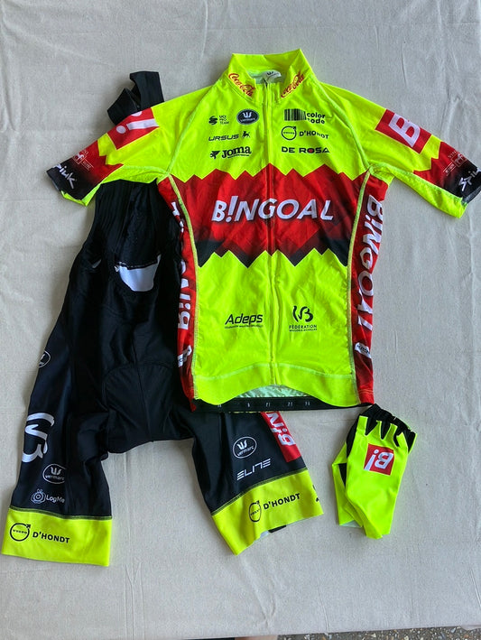 Cycling Kit Bundle - Aero Jersey, Bib Shorts & Gloves | Vermarc | Bingoal WB Pro Team | Pro Cycling Kit