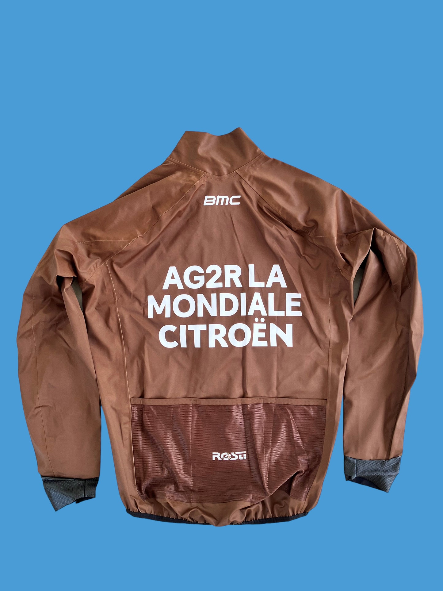 Rosti Rain Cycling Jacket | AG2R Citroen | Brown | Rider-Issued Pro Team Kit